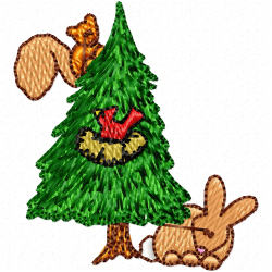 Flowers And Tree Embroidery Design 6